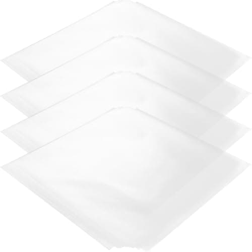 Image of ELEOUTI 50pcs White Pp Vinyl Record Sleeve Covers Waterproof and Anti-fingerprint Self-adhesive Record Protectors for Vinyl Storage and Collection