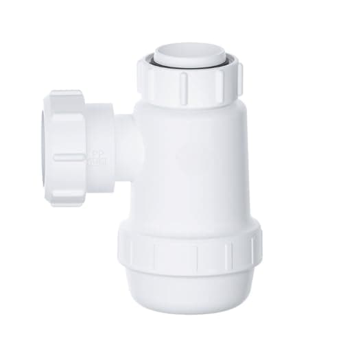 Image of Hulthor 32mm Bottle Trap – Shallow & Height Adjustable Sink Waste Traps for Bathroom Basin Drain Kits, Perfect Basin Trap (Shallow (Low Profile))