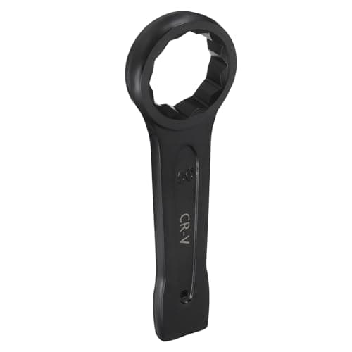 Image of sourcing map Slogging Box End Striking Ring Wrench 56mm Metric CR-V Steel 12-Point Flat Strike Wrench Baking Paint Single Head Spanner Hand Tool for Mechanical Automotive Repair