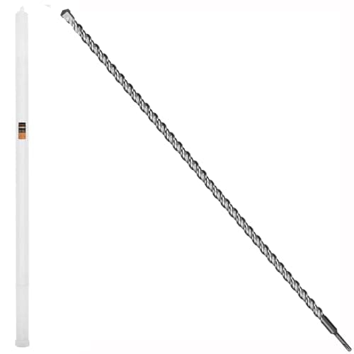 Image of Keewaki SDS Plus Rotary Hammer Drill Bit 28mm x 1000mm Concrete Masonry Drill Bits for Brick, Cement & Stone - Durable Alloy Tip, Fast Drilling