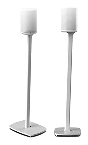 Image of Flexson Floor Stand for Sonos ERA 100, Twin pack in White for soft and hard floors + extension cable and cable management