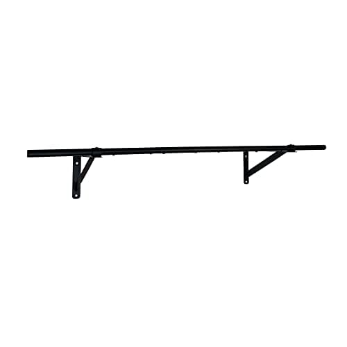 Image of Oypla 4ft Wall Mounted Garment Clothes Rail Super Heavy Duty All Metal Black