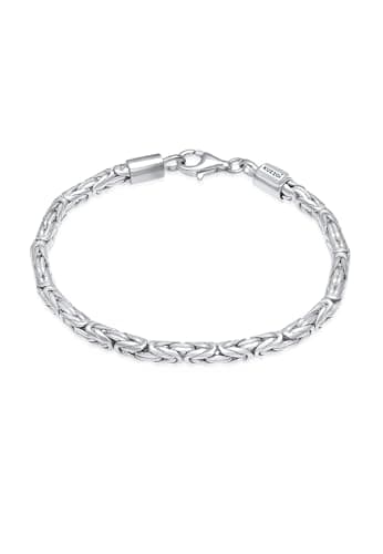 Image of Kuzzoi Buddha Silver Men's Bracelet - Handmade Genuine Solid 925 Sterling Silver, Polished With Lobster Clasp, 4 mm Wide