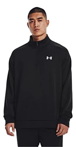 Image of Under Armour Men's Armour Fleece 1/2 Zip T-Shirt, Black, S