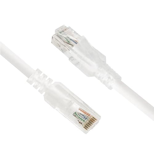 Image of Tecmojo Ethernet Patch Cable 10M, 1 Pack, CAT6 UTP Gigabit LAN Network Cable, Pure Copper LSZH RJ45 Snag-Free Patch Cord White