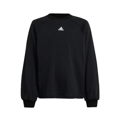 Image of adidas Kids Jam Crew Sweatshirt Black/White 9-10 Years
