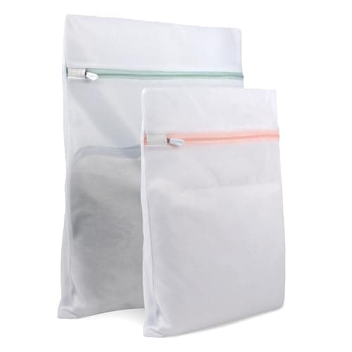 Image of Iorbur Small Laundry Net for Washing Machine, Laundry Net 30 x 40 & 40 x 50 cm, Suitable for Sweaters, Coats, Socks, Shirts, Stuffed Animals, Jeans, etc. - 2 Pieces