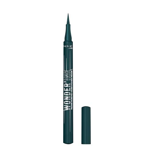 Image of Rimmel Wonder'Ink Precision Liquid Eyeliner Pen, 004 Velvet Ivy, Waterproof, Smudge-proof, Long-Lasting, Highly Pigmented Formula, True Matte Finish, Soft Felt Tip, Cruelty Free, Vegan