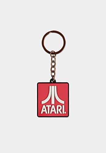 Image of Difuzed Atari Rubber Keychain - Classic Gaming Keychain - Red - Unisex-Adults