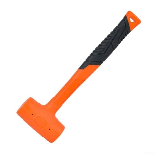 Image of Dead Blow Rubber Hammer with Embedded Steel Shots for Improved, Solid Rubber Dead Blow Hammer, Non Rebound and Spark Resistant, Equipped with Anti Slip Comfortable Grip Handle (1LB)
