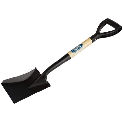 Image of Draper Mini Shovel with Wood Shaft | Square Mouth Steel Blade Garden Shovel | Heavy Duty Long Handled Garden Tools | 15073