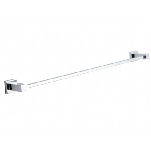 Image of Go Bathrooms Froma 600mm Chrome Bathroom Towel Rail Slim Bar Minimalist Design Wall Mounted Chrome Towel Holder Premium Solid Brass Construction