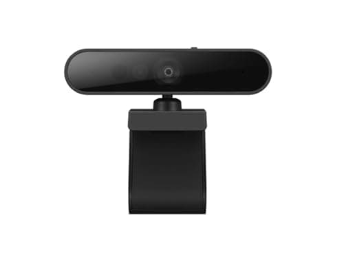 Image of Lenovo HD 1080p Webcam (510 FHD)- Black w/ 4X Digital Zoom, 95° Wide Angle, 360° Rotation Pan & Tilt, Dual Microphones & Windows Hello