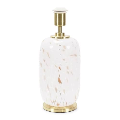 Image of ValueLights | Gold Metal and White Confetti Glass Table Lamp Base for Living Room Bedroom | Table Lamps, Home Décor & Improvement Essential