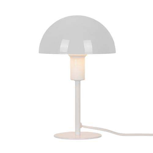 Image of Nordlux Ellen Indoor Table Lamp White Metal E14 Dome Shade - Living Room, Bedroom, Bedside Mains Powered, IP20