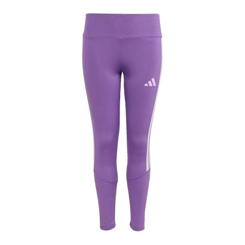 Image of adidas Girl's TRAIN ESSENTIALS 3-STRIPES LEGGINGS, active purple/ice lavender, 13-14 Years