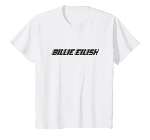 Image of Billie Eilish Official Racer Logo White T-Shirt, Youth, White, Small