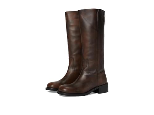 Image of Steve Madden Women's Riggs Knee High Boot, Brown Distressed, 4 UK