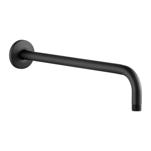 Image of OFFO Shower Arm with Flange 30cm(12 inch) Universal Wall-Mounted Replacement Shower Arm for Fixed Shower Head and Rain Shower Head, Matte Black