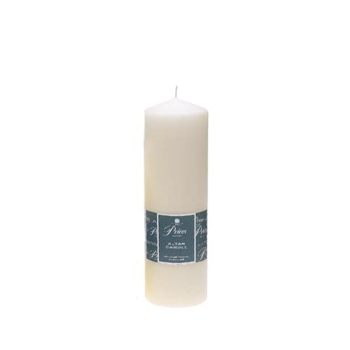 Image of Price's Candles - Altar Candle - 250mm x 80mm - Unscented - Up to 50 Hour Burn Time - Smokeless & Dripless - Ideal for All Occasions