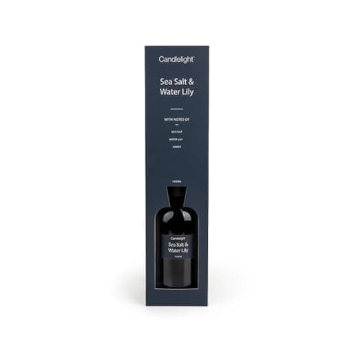 Image of Woodside Home Living Candlelight 1000ml Reed Diffuser - Sea Salt & Water Lily