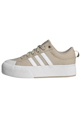 Image of adidas Women's Bravada 2.0 Platform Shoes Skate, Clay Brown/White/Cyber Metallic, 6.5 UK