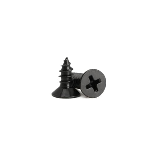 Image of KELUBATU M3 Carbon Steel Black Phillips Screws, Countersunk Head Self-Tapping Hardened Small Wood Screws for Furniture, Woodworking-M3 x 6 mm 100 Pcs