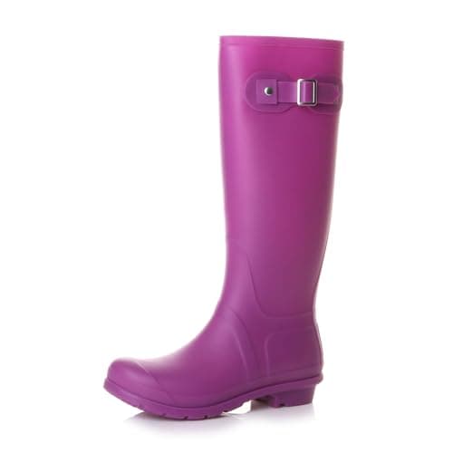 Image of AJVANI womens ladies rubber festival waterproof wellington rain boots wellies size 6 39