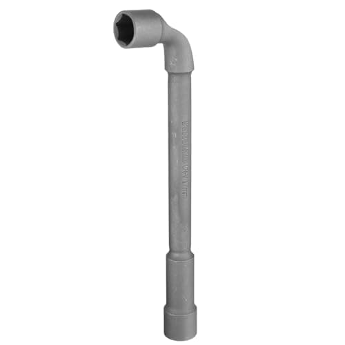 Image of sourcing map L Shaped Angled Hex Socket Wrench 17mm CR-V Double Ended Metric 6 Point Tubular Socket Spanner for General Repairing, Pipeline, Bicycle Car Maintenance