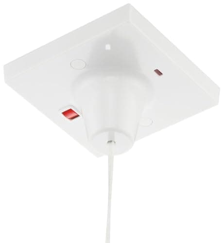 Image of BG Electrical Pull Cord Ceiling Shower On/Off Switch with LED Indicator, 1.5m Cord, Double Pole, Nexus 800 Series, White Moulded, 50A, 803-01