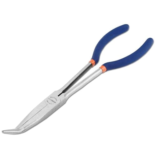 Image of WISEPRO 11 Inch Extra Long Nose Pliers, Bent Long Nose Pliers, Long Nosed Pliers Long Reach, 45° Angle for Wire Processing, Home Repairing