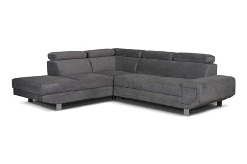 Image of ARTIC Sofabed with Storage - Corner Sofa Bed - Grey - Right & Left Arm (Left Hand Corner)