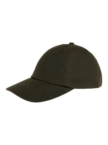 Image of JACK PYKE Men’s Baseball Cap – 100% British Millerain 375gms Waxed Cotton, Cotton Tartan Lining, Lightweight Country-Style Hat with Curved Peak and Brass Adjuster - Green