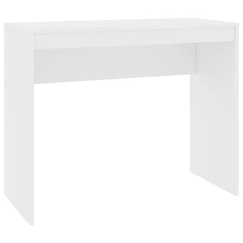 Image of vidaXL Office Desk, Engineered Wood, White, 90x40x72 cm, Computer Workstation, Home Office, Dorm, Hallway, Living Room and Bedroom Furniture, Study Desk, Console Table