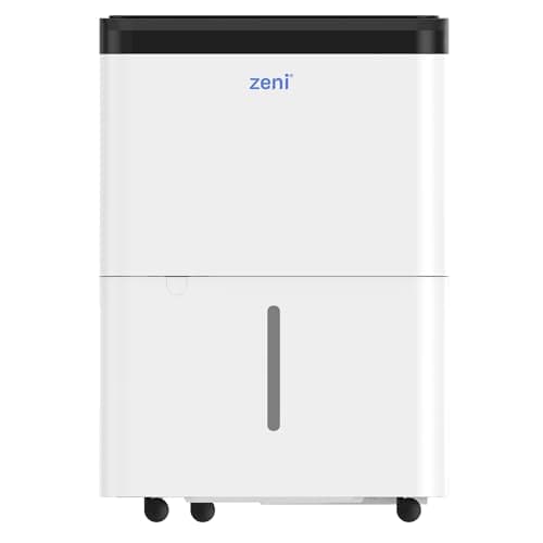 Image of Zeni 12L Low Energy Dehumidifier with Laundry Mode | 37–42 dB Quiet Operation | Excess Moisture Absorber with Auto Humidity Sensor, 24Hr Timer & Auto Shut-Off | UV-C & Dust Filter | Reduces Damp