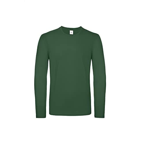 Image of B&C E150 Men's Long Sleeve T-Shirt - Bottle Green - L