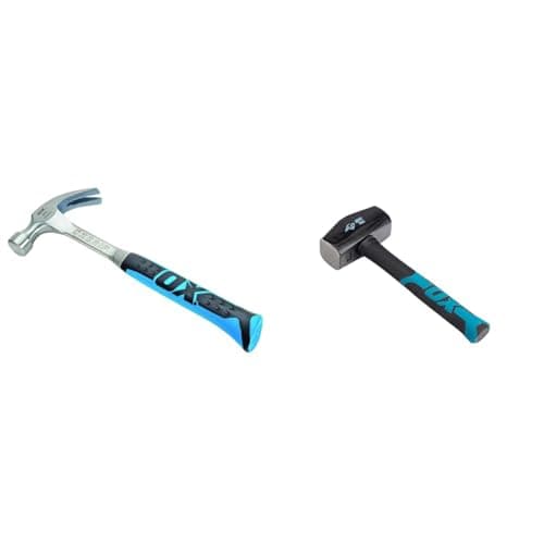 Image of OX Pro Claw Hammer - 20 oz & OX Trade Fibreglass Handle Club Hammer - 4 lb