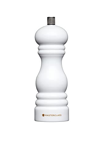 Image of MasterClass Pepper Mill or Salt Grinder with Interchangeable Cap, White, 17cm
