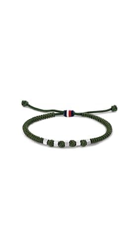 Image of Tommy Hilfiger Jewelry Men's Nylon Bracelet Green - 2790680