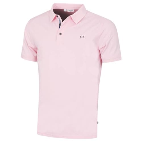 Image of Calvin Klein Mens Campus Sport Golf Polo Shirt - Baby Pink Sport - L