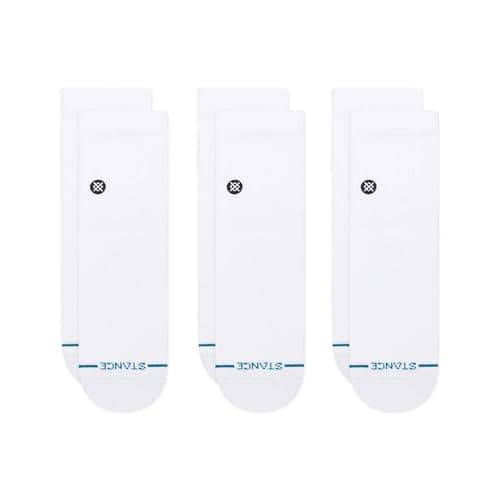 Image of Stance Icon Quarter Sock I 3 Pack (White Medium)