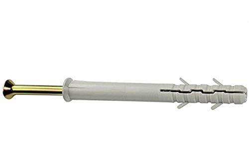 Image of Merriway BH02841 (5 Pcs) Screw Type Solid Wall Frame Fixing with Nylon Plug M10 x 160mm (3/8 inch x 6.3/8 inch) - Pack of 5 Pieces