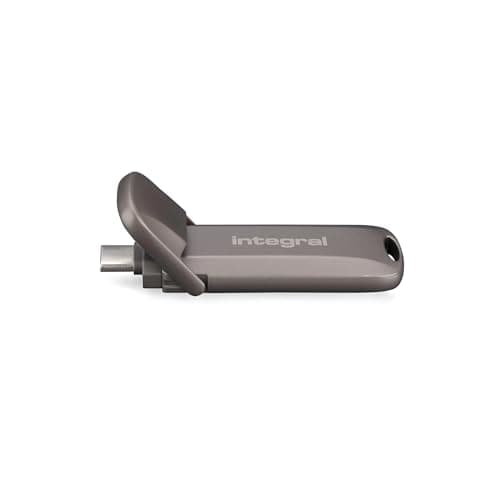 Image of Integral USSD 256GB Turbo-C USB 3.2 Gen 2x2 Metal Flash Drive, Ultra-Fast Portable SSD, Read up to 2,000 MB/s & Write up to 1,300 MB/s – Durable Zinc Alloy Design for PC, Laptops & On-the-Go Storage