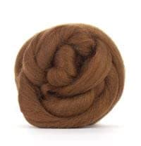Image of Medium Brown Merino Wool Roving/Tops - 50g. Yarn Great for Wet Felting/Needle Felting, and Hand Spinning Craft Projects.
