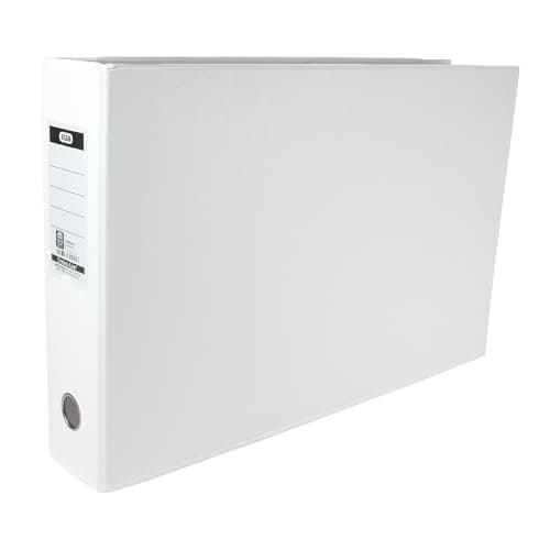 Image of Elba A3 70 mm Plastic Landscape Lever Arch File - White, 1 Folder