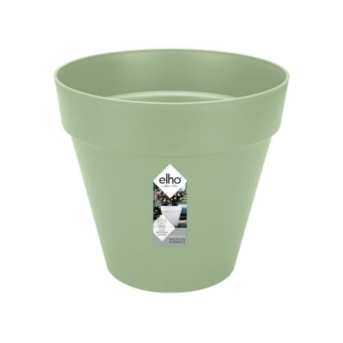 Image of elho Loft Urban Round 20 - Flower Pot for Outdoor - Ø 19.3 x H 17.5 cm - Green/Pistachio Green