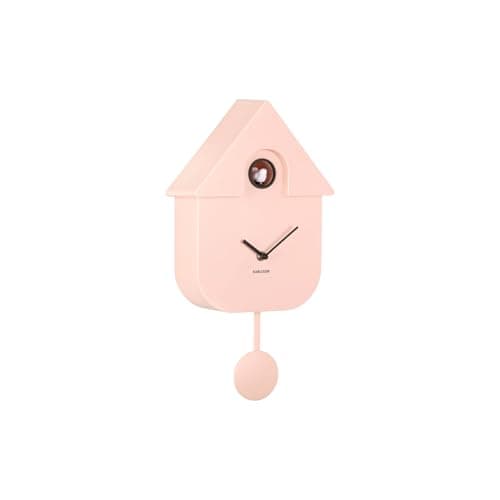 Image of Karlsson Pendulum Modern Wall Cuckoo Clock (Soft Pink - KA5768LP)