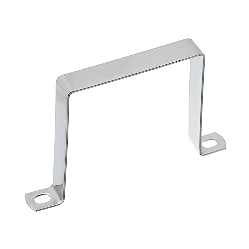 Image of sourcing map U Shaped Connector Bracket, 100mm x 100mm 304 Stainless Steel Bar Security Holder Brackets for Door Window Shed Closed Bar Holder Strut Channel, Pack of 1