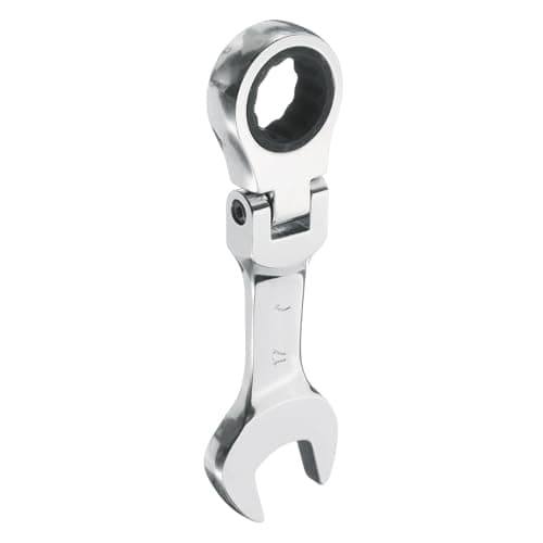 Image of sourcing map Flex-Head Ratcheting Combination Wrench 17mm Metric 72-Teeth CR-V Steel Polished Chromium Plating Open End Ratchet Spanner Gear for Fasteners Nut Bolt