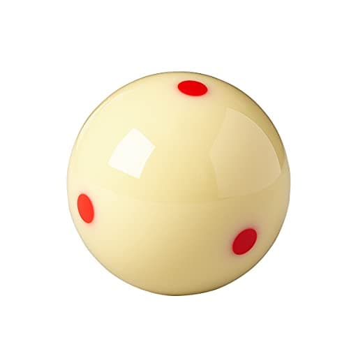 Image of POWERGLIDE Snooker Pool Billiard Training Ball 2 1/4 Inches, 57 mm - White with Red Spots